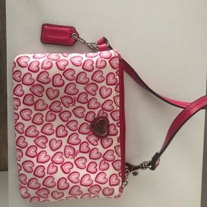 Coach Heart Wristlet